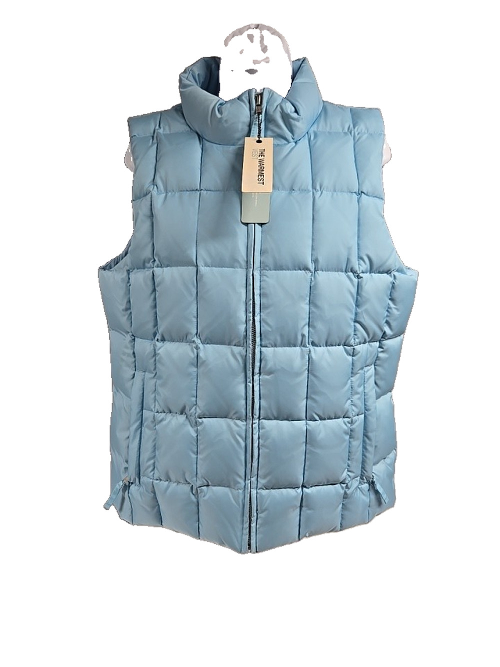 Gap Vintage Womens The Warmest Vest Blue Quilted Puffer Size L